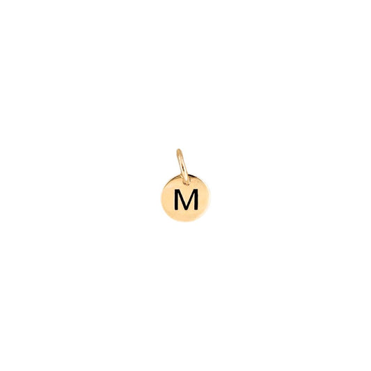 Letter M Pendant Gold
