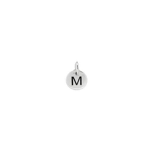 Letter M Pendant Silver