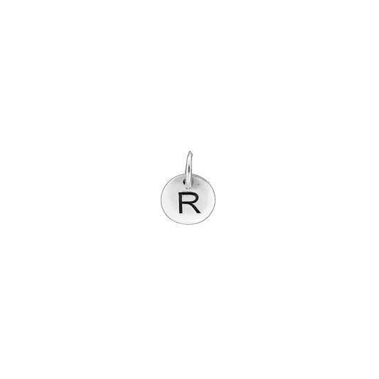 Letter R Pendant Silver