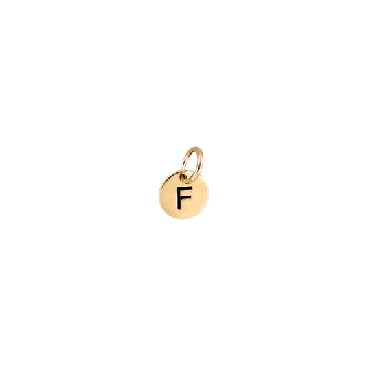 Letter F Pendant Gold